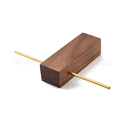 Деревянные серьги-кольца с подвесками&nbsp;EDIS-E009-01G-02