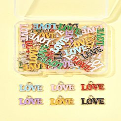 48 шт. 8-х цветные эмалевые подвески на тему Дня святого Валентина&nbsp;ENAM-FS0002-51