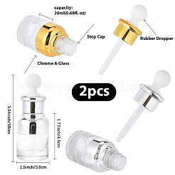 2 шт. 2-х цветные пустые стеклянные флаконы-капельницы&nbsp;MRMJ-DJ0001-37A
