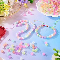 500 шт. светящиеся прозрачные акриловые бусины&nbsp;LACR-TA0001-09