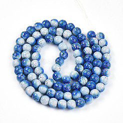 Прозрачная выпечка окрашенные стеклянные бусины нити&nbsp;DGLA-N009-10mm-07