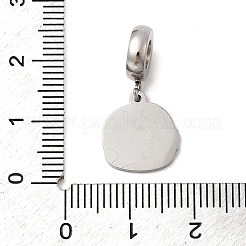 304 нержавеющая сталь эмалированная европейские подвески-шармы&nbsp;STAS-D153-05A-P