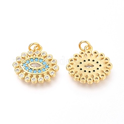 Подвески из латуни с микропейвом&nbsp;X-ZIRC-O036-13G