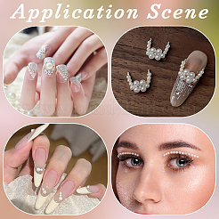 8 стиль полукруглые кабошоны из АБС-пластика с имитацией жемчуга&nbsp;OACR-PA0001-19