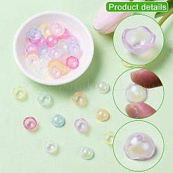 40шт 8 цвета прозрачные пластиковые колпачки для бусин&nbsp;KY-CJ0001-97