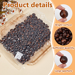 350 шт. 9 стиля деревянные европейские бусины с большим отверстием&nbsp;WOOD-OC0003-79