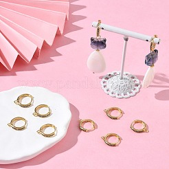 Латунные серьги-кольца из прозрачного кубического циркония&nbsp;XGR0154G-96G