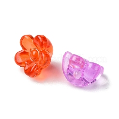 100шт 4 стиля прозрачные акриловые бусины&nbsp;TACR-FS0001-45