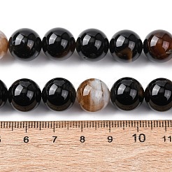 Натуральный черный агат бисер нитей&nbsp;G-H343-D02-12mm