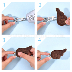 40 шт. 4-х цветные тканевые украшения&nbsp;AJEW-GF0012-68