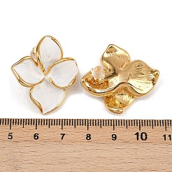 Серьги-гвоздики с эмалированными цветами из нержавеющей стали 304&nbsp;LS-EJEW-A138-02G