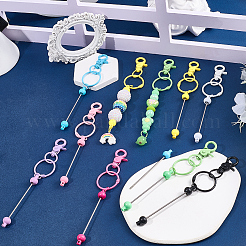 16 шт. 8-х цветные брелки-подвески из сплава и пластика&nbsp;FIND-SC0017-21