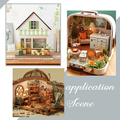 200 шт. 2-х цветная деревянная мини-модель&nbsp;DIY-PH0032-44