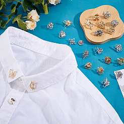 24 шт. 24 стиля: цветок/сердце/звезда/бабочка/листок&nbsp;JEWB-PH0001-57