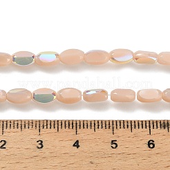 Гальванические непрозрачные стеклянные бусины&nbsp;EGLA-H112-06-HR07