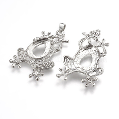 Сплав подвеска кабошон с открытой спиной настройки&nbsp;PALLOY-K099-09P