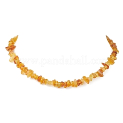 Ожерелья из натуральных янтарных бус для женщин&nbsp;NJEW-JN05871