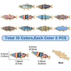 20шт 10 цвета сплава эмалевые подвески&nbsp;FIND-YW0007-86