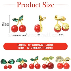 10 шт. 5 стиля вишневый сплав горный хрусталь брошь булавки для одежды рюкзак&nbsp;JEWB-CJ0001-82