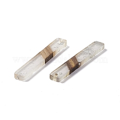 Большие подвески из прозрачной смолы и орехового дерева&nbsp;RESI-M027-11E