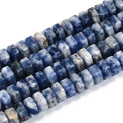 Натуральное синее пятно нитки из бисера яшмы&nbsp;G-N357-14A-04