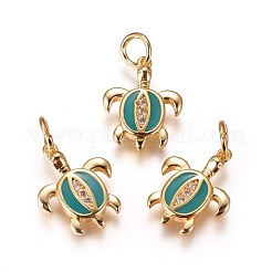 Латунь эмаль подвески&nbsp;ZIRC-I026-03G