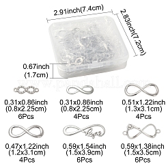 30 шт. 6 стиля тибетский стиль сплав бесконечность с подвесками-соединителями надежды&nbsp;TIBE-FS0003-26