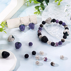 9 стиль полимер ручной работы со стразами глиняные бусины&nbsp;CLAY-BT0001-07