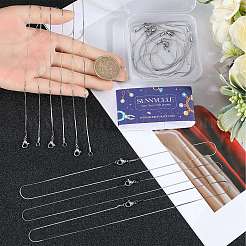 12 шт. набор из цепочек-змеек из нержавеющей стали 304 для мужчин и женщин&nbsp;NJEW-SC0001-26