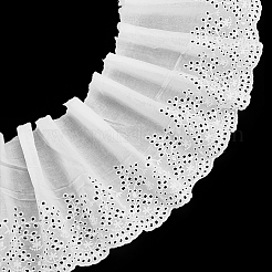 5 ярд хлопковых кружевных лент с цветочной вышивкой&nbsp;OCOR-MA0001-29A