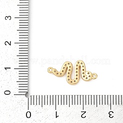 Шармы-соединители из латуни с микропаве из прозрачного кубического циркония&nbsp;KK-G526-02G