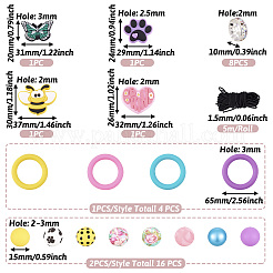 Набор для самостоятельного изготовления силиконовых подвесок в виде колец и пчел&nbsp;DIY-TA0010-11