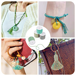 4 рулон хлопчатобумажной нитки для плетения 4 цветов&nbsp;OCOR-TA0002-76