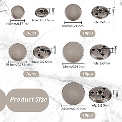 50 шт. 5 стиля латунных пуговиц с 3 отверстиями&nbsp;BUTT-OC0001-47B