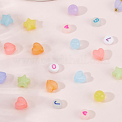 1040 шт. 7 стиля имитация желе акриловые бусины&nbsp;MACR-PA0001-38