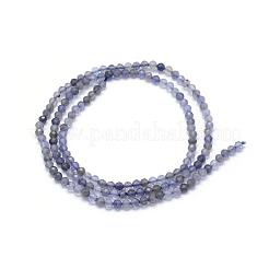 Натуральные кордиерит / иолит / дихроитовые бусины&nbsp;G-E411-39-2mm