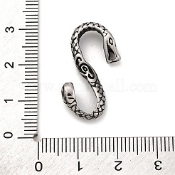 5 шт. застежки-крючки S-образной формы из нержавеющей стали 304 в тибетском стиле&nbsp;STAS-UN0040-71