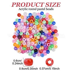 200шт акриловые бусины&nbsp;KY-YW0002-06F