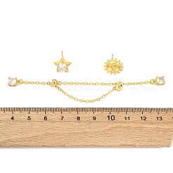 Серьги-гвоздики из циркония&nbsp;EJEW-H158-24G