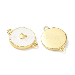 Латунные подвески-соединители с белой эмалью&nbsp;KK-L256-45A-G