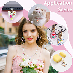 6 шт. 6 стиля латунных эмалевых подвесок&nbsp;KK-PH0014-11