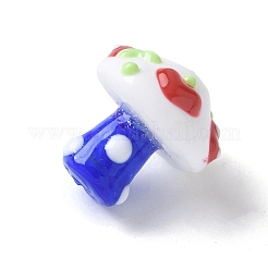 Бусины ручной работы в технике лэмпворк с неровностями&nbsp;LAMP-Q007-01E