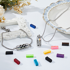 Ожерелья и браслеты-слайдеры из нержавеющей стали с полой колонной в виде флакона духов&nbsp;SJEW-FH0001-05