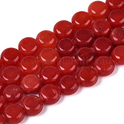 Окрашенные природные белый нефрит бисер пряди&nbsp;G-T143-16M