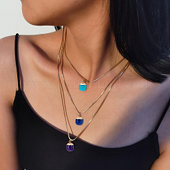 12 шт. 12 стильных позолоченных подвески из смешанных драгоценных камней&nbsp;G-OC0003-16