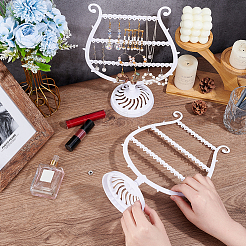 3-уровневые пластиковые подставки для серег из полипропилена&nbsp;EDIS-WH0012-28B