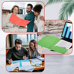 6 шт. 6-х цветные полипропиленовые пластиковые папки для файлов&nbsp;AJEW-CP0006-41