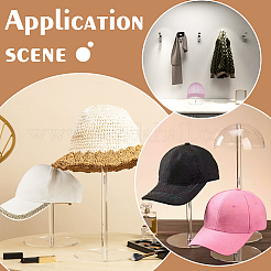 Демонстрация акриловой шляпы/парика&nbsp;ODIS-WH0079-032A-01