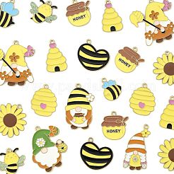 44 шт. 14 стиля эмалевые подвески из сплава с пчелиной тематикой&nbsp;FIND-FS0004-45