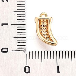 Латунные микропаве прозрачные подвески с фианитом&nbsp;KK-T075-04G